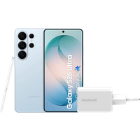 Samsung Galaxy S26 Ultra 256GB Lichtblauw 5G + BlueBuilt Oplader 65 Watt Wit