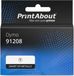 PrintAbout 91208 (S0721730) Zwart op metallic Tape (12 mm) geschikt voor Dymo