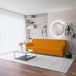 Italian MB Home Basic Plus Bello bankovertrek, bi-elastisch, oranje, 4-zits, 220-270 cm