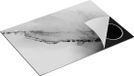 Chefcare Inductie Beschermer Abstracte Kunst - Bruin Goud Marmer - Zwart Wit - 76x51,5 cm