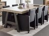 TRAMO Table à manger rectangulaire 226 cm chêne vieilli avec pieds en A