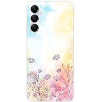 Samsung Galaxy A05S Watercolor flowers bedrukt siliconen hoesje