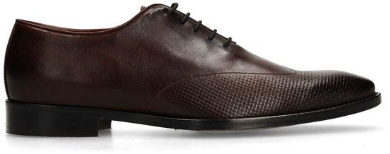 Black Label Heren Burgundy Leren Veterschoenen Maat 42