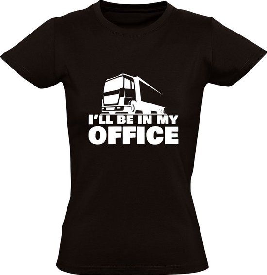 Sol's I'll be in my office Dames T-shirt - Zwart - S