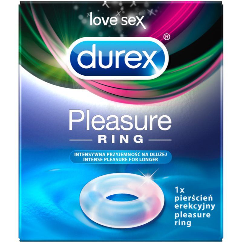 Durex Pleasure Ring - Rekbare penisring van zachte en aangename siliconen - erotisch speelgoed voor langer en harder plezier - 1 stuk