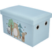 LUPILU® Coffre à jouets enfant avec rangement (bleu clair)