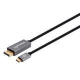 Manhattan USB-C naar DisplayPort 1.4 kabel, 8K@60Hz, 2 m, Zwart