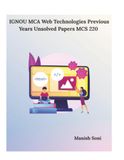 IGNOU MCA Web Technologies Previous Years Unsolved Papers MCS 220 Paperback