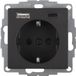 Gira E2 contactdoos - inbouw - 1-voudig - randaarde - USB A/C - zwart