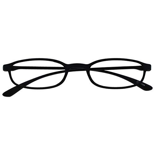 Opulize Fly Zak Formaat Leesbril - Mat Zwart - +1.50
