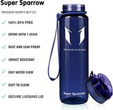 Sparrow Super Sparrow Tritan Waterfles - 1000ml - BPA-vrij - Lichtgewicht en Duurzaam