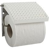 MSV Toiletrolhouder MDF roestvrij staal mozaïek, meerkleurig, 13 x 15 x 11,5 cm