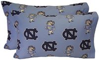 College Covers Everything Comfy North Carolina Tar Heels Kussensloop Paar - Effen (inclusief 2 standaard kussenslopen)
