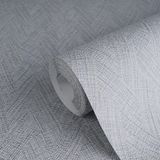 A.S. Création vliesbehang met visgraatstructuur in blauw, bruin – lichte effen behang 10,05 m x 0,53 m – 790925