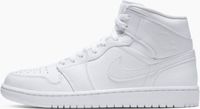 Nike Air Jordan 1 Mid, Triple White, Wit, EUR 41