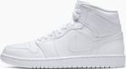 Nike Air Jordan 1 Mid, Triple White, Wit, EUR 41
