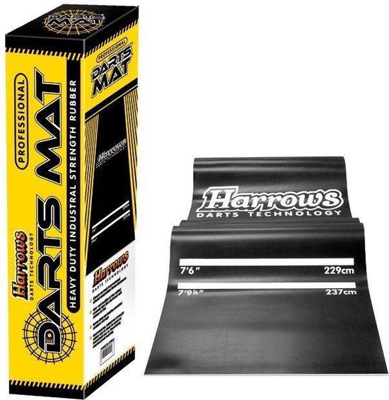 Harrows Professional Darts Mat Rubber - Zwart