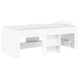 vidaXL Kinderhoogslaper Wit 98,5 x 200 cm Bewerkt hout
