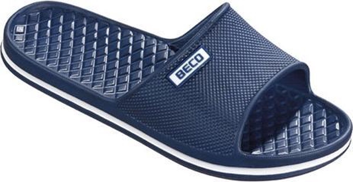 Beco badslippers soft marineblauw dames