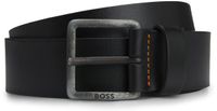 BOSS Leren Riem Jeeko Sz40 Belt W100 Black Zwart