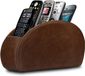Télécommande - 5 compartiments - Espace pour DVD - Blu-Ray - TV ou Apple TV - Télécommandes - Cuir véritable italien avec doublure en suède