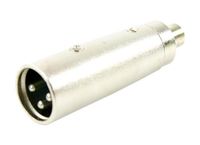Plugger adapter XLR Male naar RCA Female Zwart