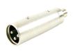 Plugger adapter XLR Male naar RCA Female Zwart
