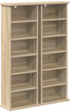 vidaXL Étagère murale 2 pièces chêne Sonoma 60 x 17 x 92 cm bois composite