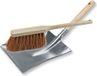 Buemag Stoffer en blik set voor buiten - zilver/naturel - verzinkt metaal - hout met kokosharen