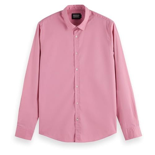 Scotch & Soda Seasonal Essentials Poplin Solid Shirt - Poetry Pink 7451 - Heren - S