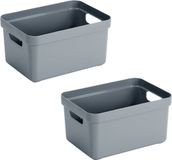 Sunware boîte de rangement Sigma - 8x pièces - plastique - bleu - 5 litres