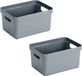 Sunware Opbergbox Sigma - 8x stuks - kunststof - blauw - 5 liter