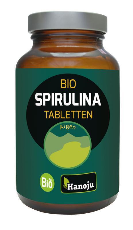 Hanoju Bio spirulina 400 mg glas flacon 800 TB