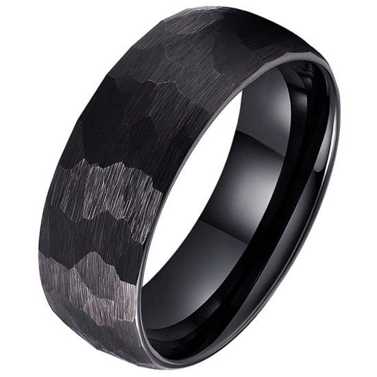 TJ Tom Jaxon Tom Jaxon wolfraam Ring Facet Mat Zwart-19mm
