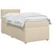vidaXL Boxspringbed met matras, Crèmekleurig, 100 x 200 cm, Stof