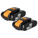 vhbw 2 x accu compatibel met Worx Landroid WG163E | WG163E.3, WG173E.9, WG184E, WG252E, WG284E, WG324E.9 elektrisch gereedschap (1500 mAh, Li-ion, 20 V)