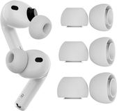 MMOBIEL 3 Paar Vervangende Oordopjes Tips voor AirPods Pro Gen 3 – Antislip Siliconen Oordopjes met Ruisonderdrukkingsgat, Draagbare Opbergdoos en Passen in Oplaadcase – S, M & L – Wit