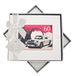 Witte WHITE COTTON CARDS Gastenboek 60 jaar klassiek auto hout 19,5 x 21,5 x 1,5 cm