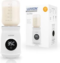 LUVION® Ultra Draagbare Flessenwarmer - Wit - Geschikt voor o.a. Dr. Brown, Philips Avent, Difrax, Medela, Alvar Baby, NUK, MAM, Hegen, Wetoo en huismerk Kruidvat en Etos babyflessen - Draadloos