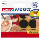 Tesa Patins pour meubles - 54 pièces - Rond - Marron - 2,6 cm