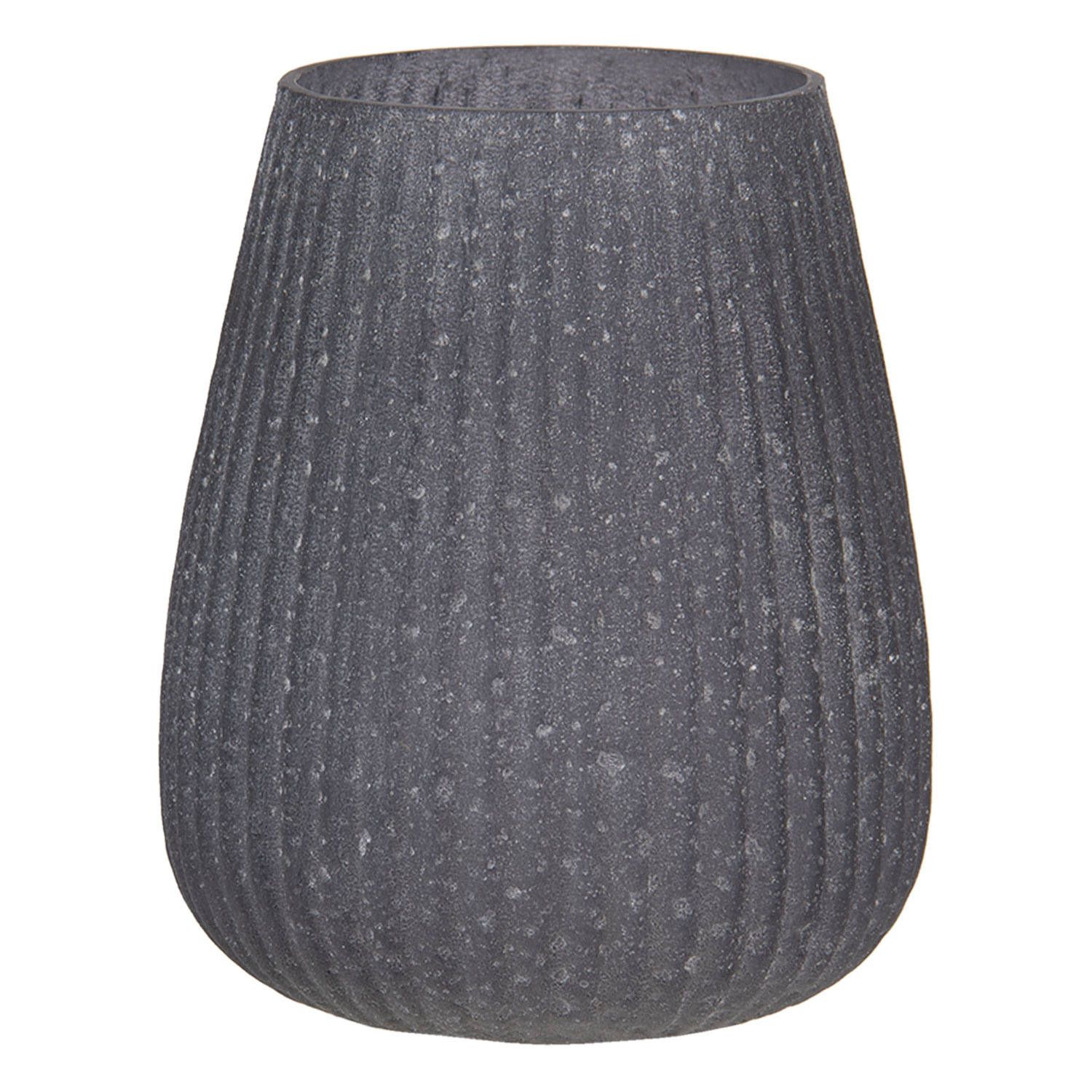 Clayre & Eef grijze waxinelichthouder ø 11*13 cm 6gl3171