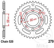 JT-sprockets jTR 279-39 ketting