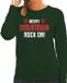 Bellatio Decorations Shoppartners Bv Foute Kersttrui Merry Christmas Rock on - groen - dames - S