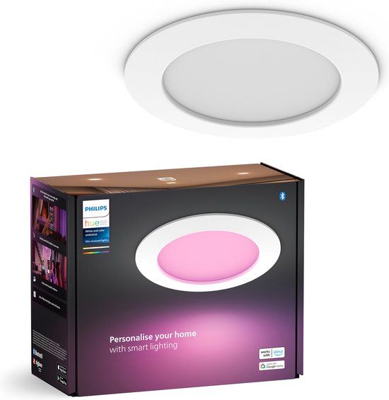 Philips Hue Smart Inbouwspot - White and Color Ambiance - 170mm - LED - Wit