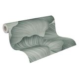 A.S. Création Vliesbehang 3D-waaiers – groen – 10,05 x 0,53 m