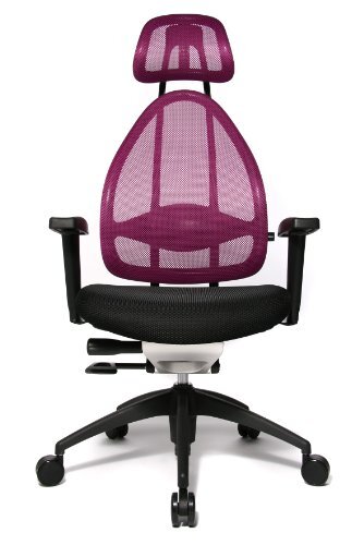 Topstar Open Art 2010 ergonomische bureaustoel, bureaustoel, incl. in hoogte verstelbare armleuningen, rugleuning en hoofdsteun, stof paars