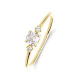 Lucardi Dames 14 karaat geelgouden ring met labgrown diamant 0,415ct
