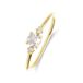 Lucardi Dames 14 karaat geelgouden ring met labgrown diamant 0,415ct