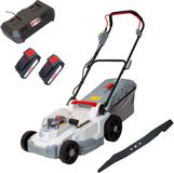 ikra GmbH IKRA accu-grasmaaier ICM 2/2037 met mulch-functie, inclusief twee 20 V accu’s, dubbele snel-lader en reservemessen