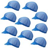 Misemiya - Pakket met 10 stuks - Uniseks vizierhoed - Blauw - Maat: One Size